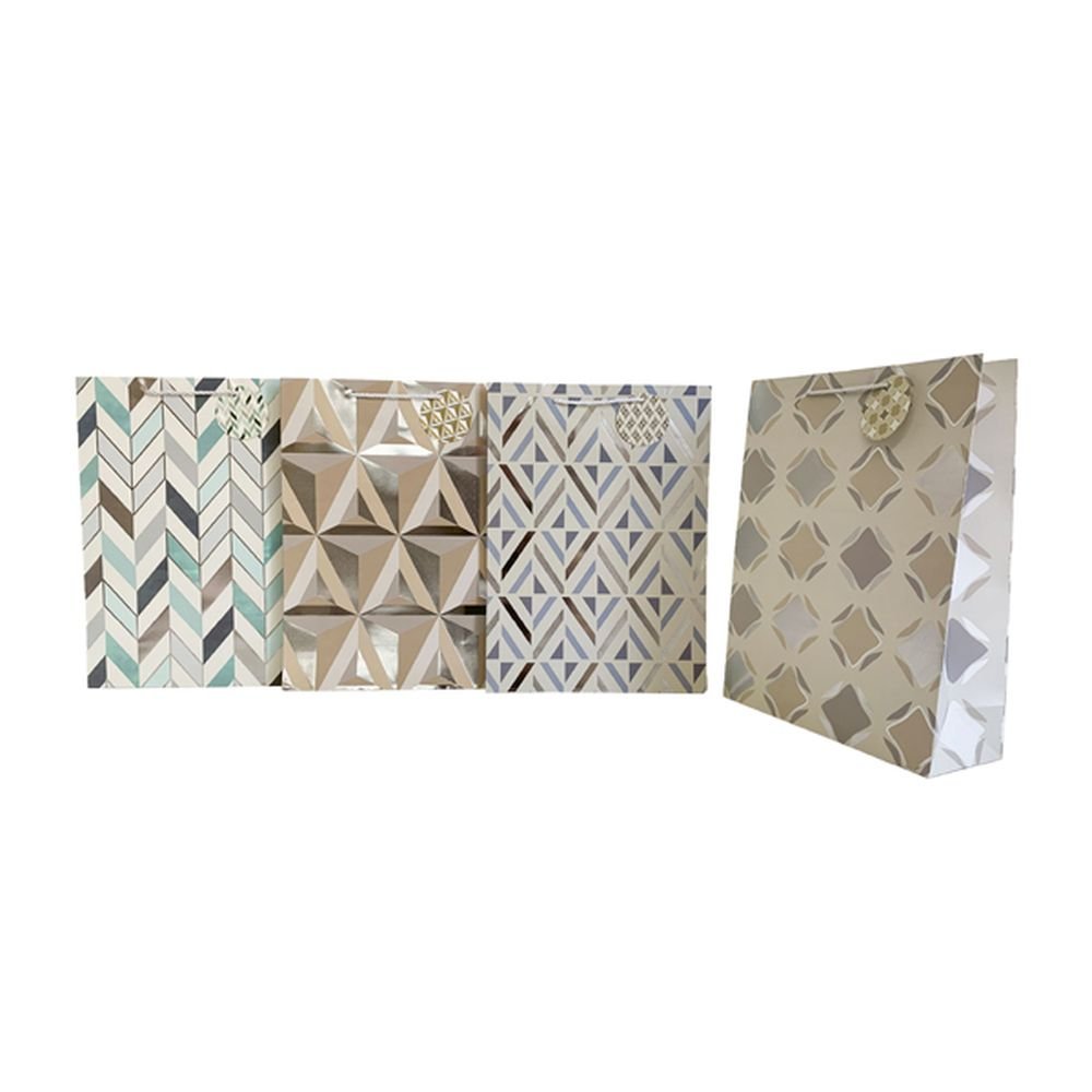 BOLSA REGALO MEDIANA GEOMETRIAS 32X26X10CM 12U | ARGUVAL, S,L, | 1 UNIDAD | 8435593463475 Imagen principal del producto