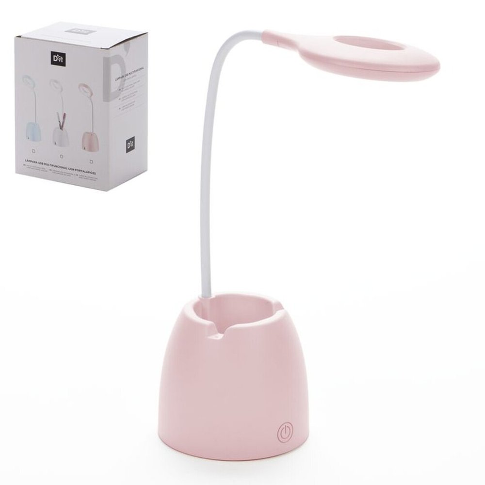 Lámpara con Portalápices Rosa DCASA