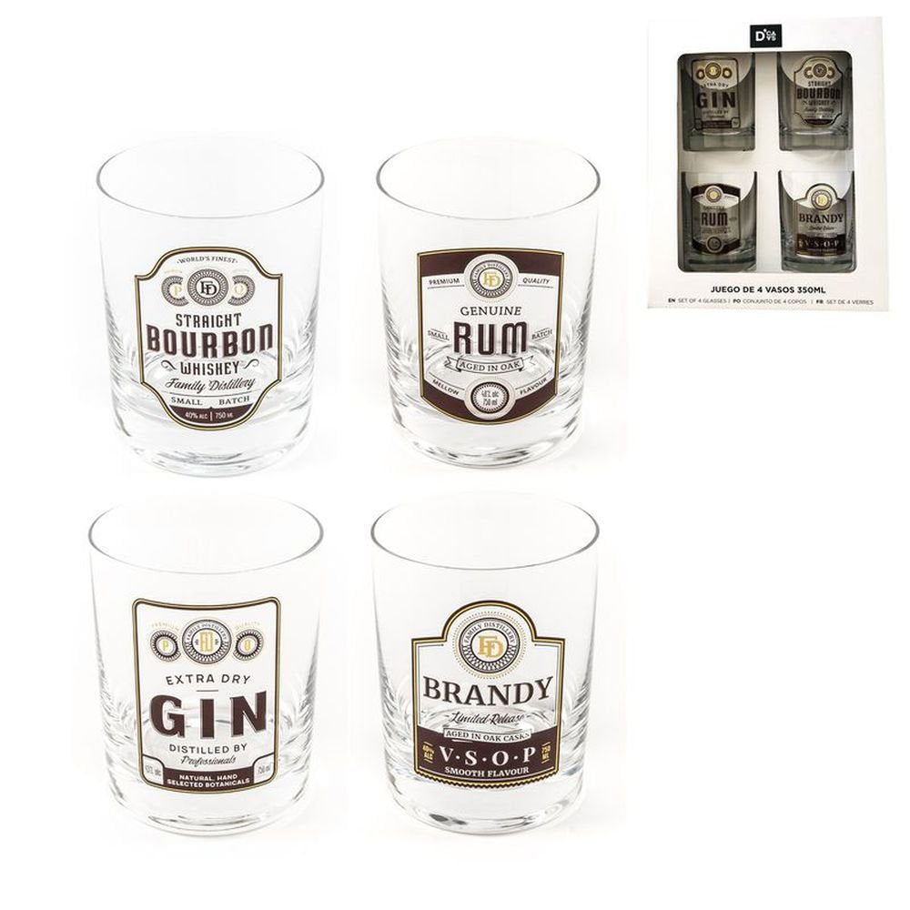 Juego de 4 Vasos 350 ml DCASA Imagen principal del producto