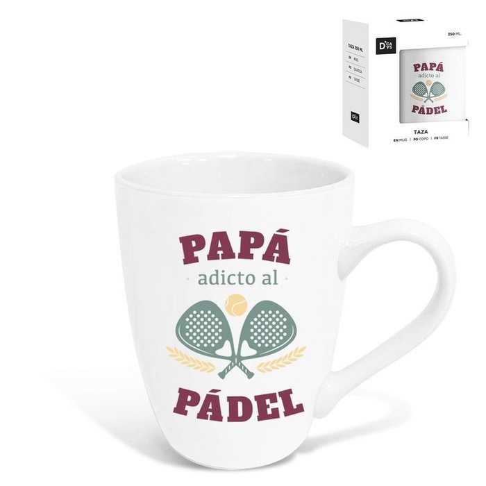 TAZA 344ML PAPA PADEL | DCASA | 1 UNIDAD | 8435683238518