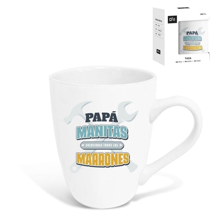 TAZA 344ML PAPA MANITAS | DCASA | 1 UNIDAD | 8435683238563 Imagen principal del producto
