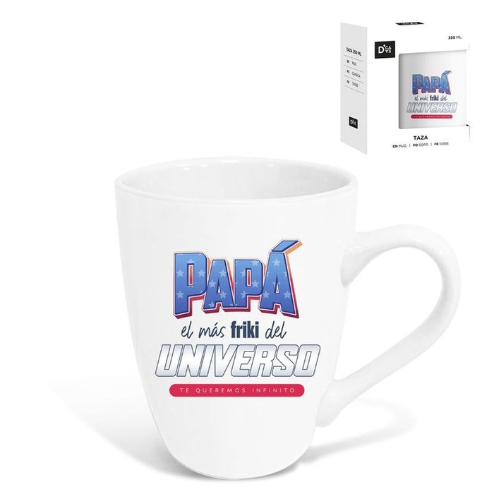 TAZA 344ML PAPA UNIVERSO | DCASA | 1 UNIDAD | 8435683238587