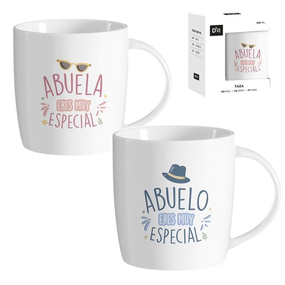 TAZA 350ML ABUELOS SURTIDAS | DCASA | 1 UNIDAD | 8435683251005