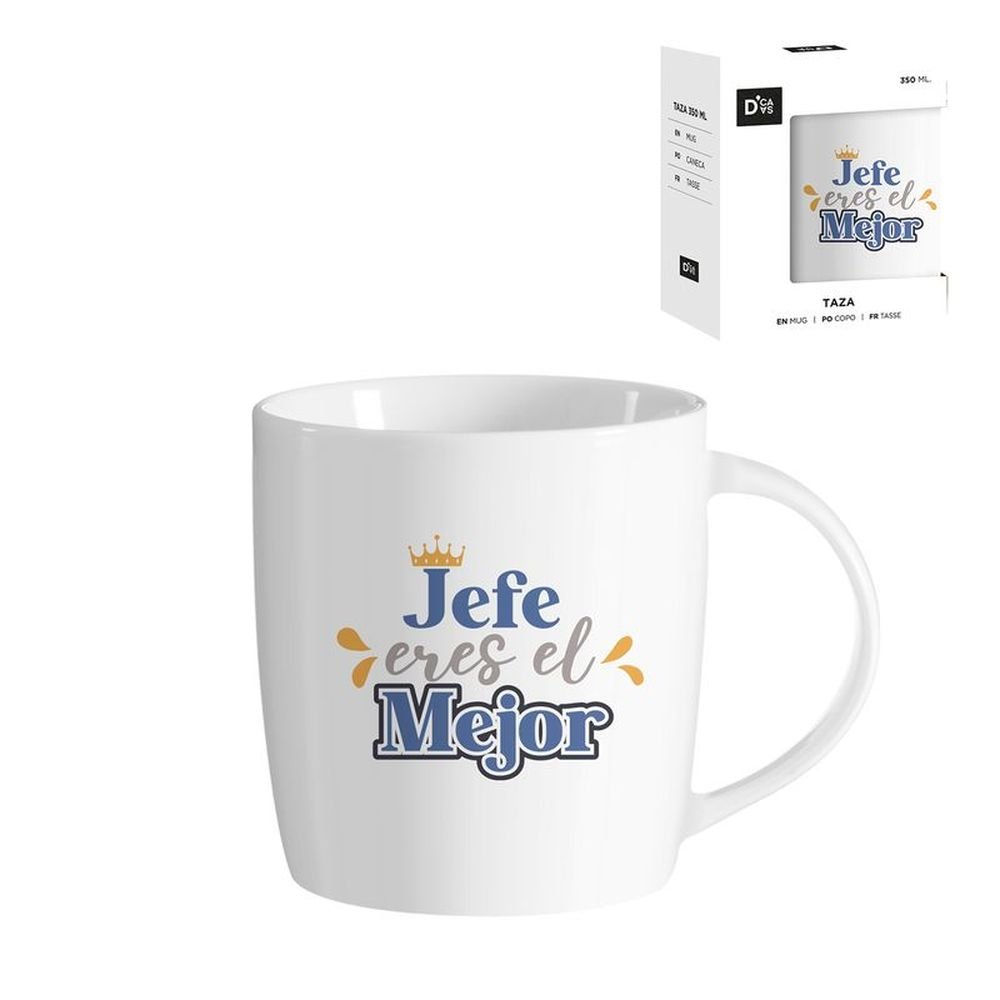 TAZA 350ML JEFE | DCASA | 1 UNIDAD | 8435683251012 Imagen principal del producto