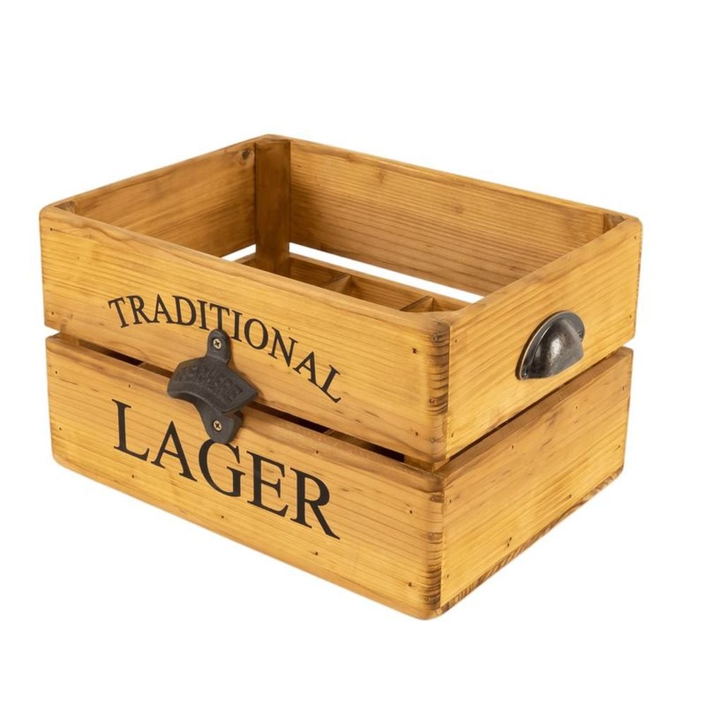 Caja con Abrebotellas 12 Cervezas de Madera Maciza DCASA Imagen principal del producto