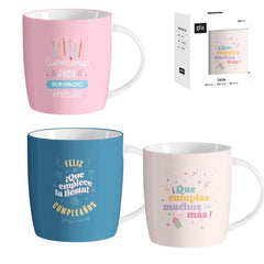 TAZA 350ML CUMPLEAÑOS SURTIDAS | DCASA | 1 UNIDAD | 8435683262032
