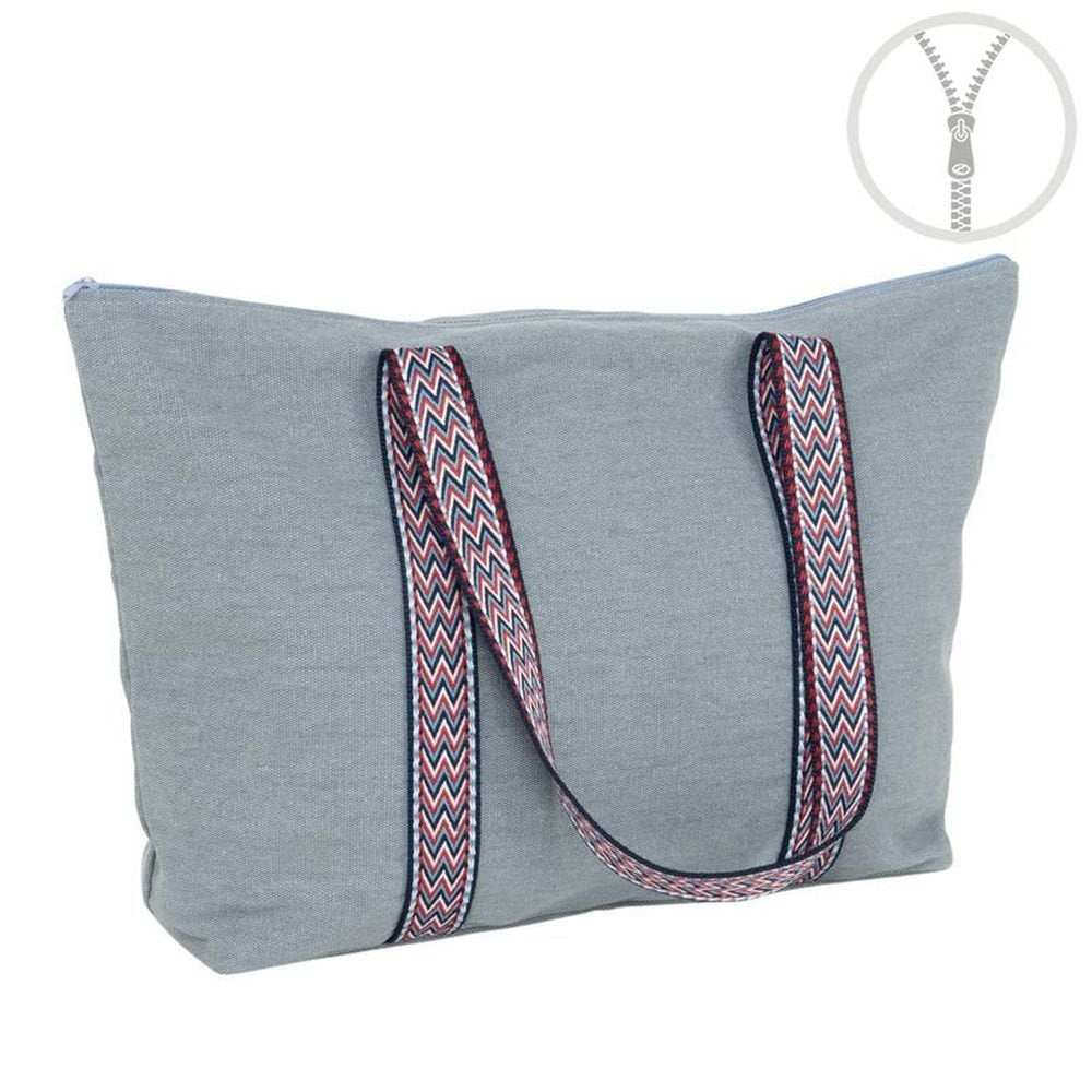 Bolso con Cremallera Detalle Cinta Azul Marca DCASA