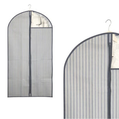 FUNDA TRAJES RAYAS GRIS | DCASA | 1 UNIDAD | 8435683281880