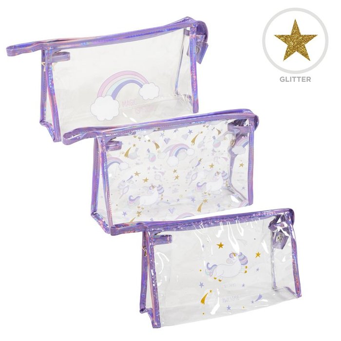 NECESER TRANSPARENTE GLITTER SURTIDOS | DCASA Imagen principal del producto