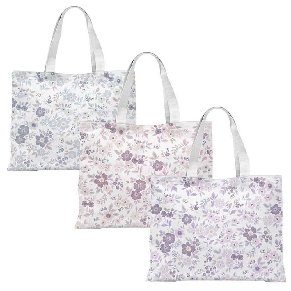 Bolsa Algodón XL Flores Colores Surtidos Marca DCASA