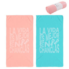 TOALLA PLAYA 90X170 MICROFIBRA LA VIDA SURTIDOS | DCASA | 1 UNIDAD | 8435683292886