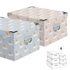 JUEGO 6 CAJAS CANTONERAS CONEJOS SURTIDAS | DCASA | 1 UNIDAD | 8435683295849