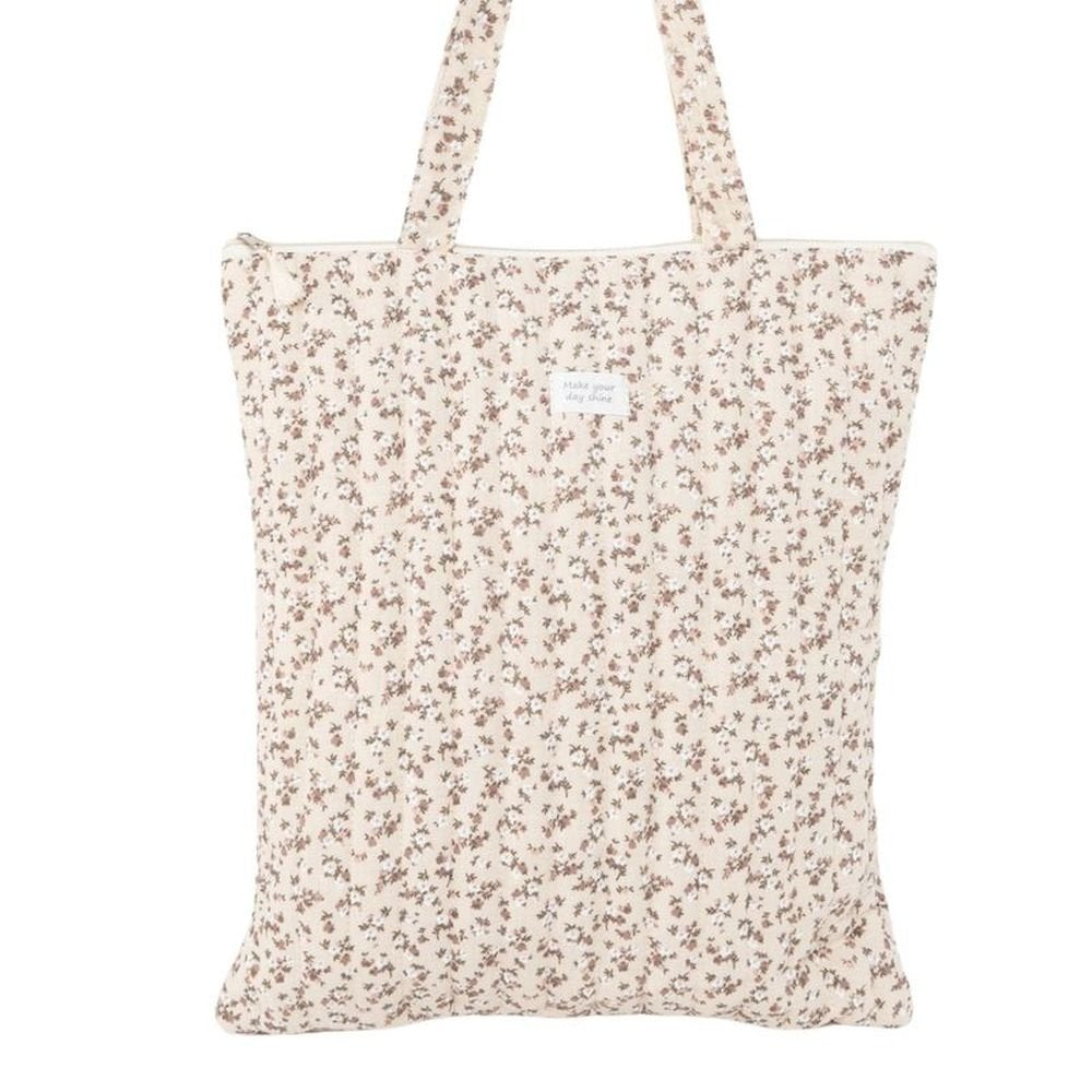 Bolsa algodón con cremallera flores DCASA Imagen principal del producto