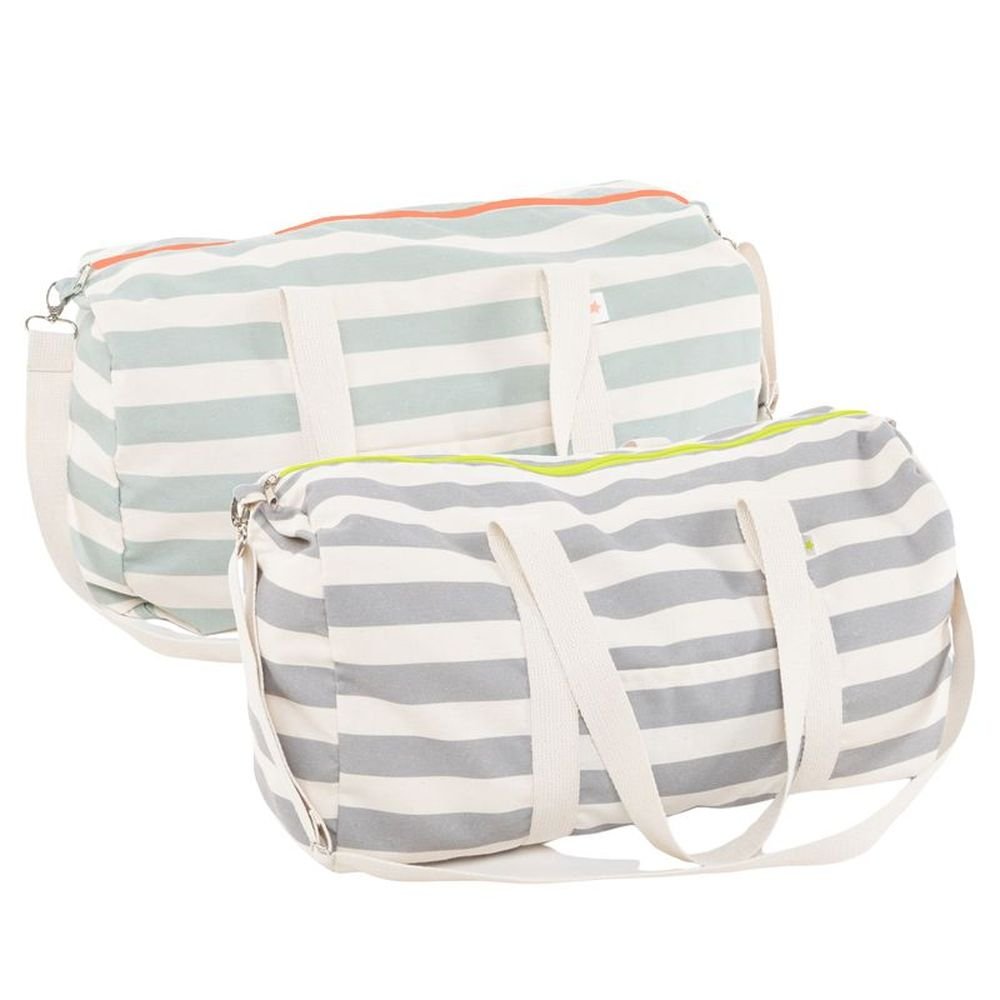 Bolsa viaje con cremallera fluor rayas surtidos DCASA Imagen principal del producto