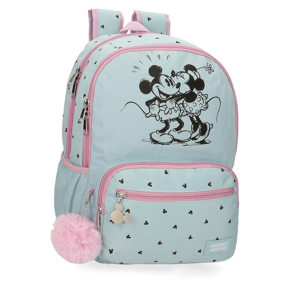 Mochila Escolar Mickey y Minnie Kisses Doble Compartimento Imagen principal del producto