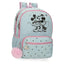 Mochila Escolar Mickey y Minnie Kisses Doble Compartimento