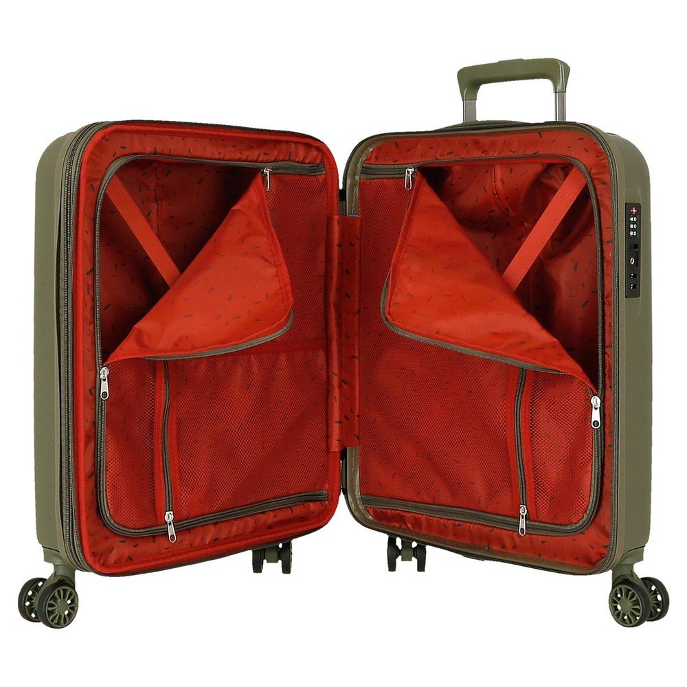 Maleta Cabina Movom Wood Expandible Caqui