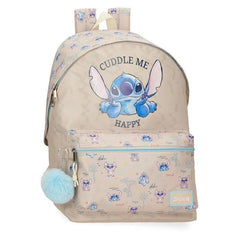 MOCHILA ESCOLAR STITCH CUDDLE ME HAPPY 44 CM ADAPT A CARRO | JOUMMA BAGS