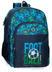 MOCHILA ESCOLAR DOBLE ROLL ROAD GOL 44CM | JOUMMA BAGS