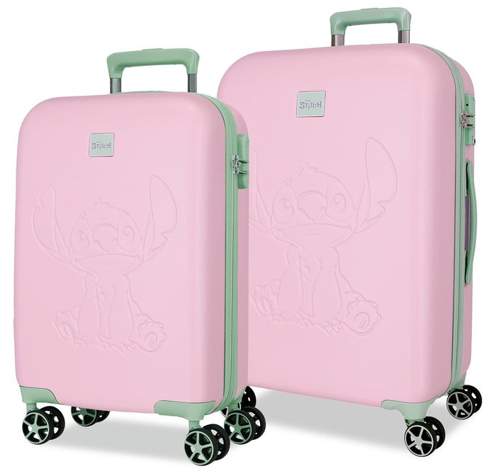 JUEGO DE MALETAS DISNEY TRAVELLING STITCH 55-60CM MALVA | JOUMMA BAGS