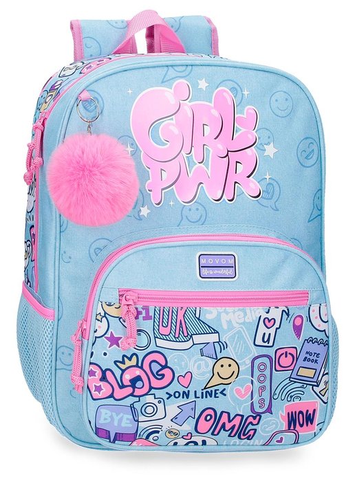 MOCHILA ESCOLAR MOVOM POWER GIRL 38 CM ADAPTABLE A CARRO | JOUMMA BAGS