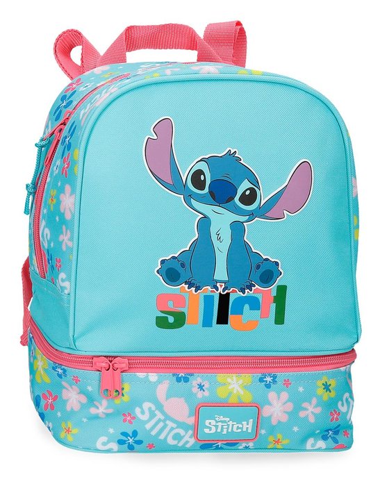 MOCHILA INFANTIL ALOHA STITCH 28CM CON PORTAMERIENDA | JOUMMA BAGS