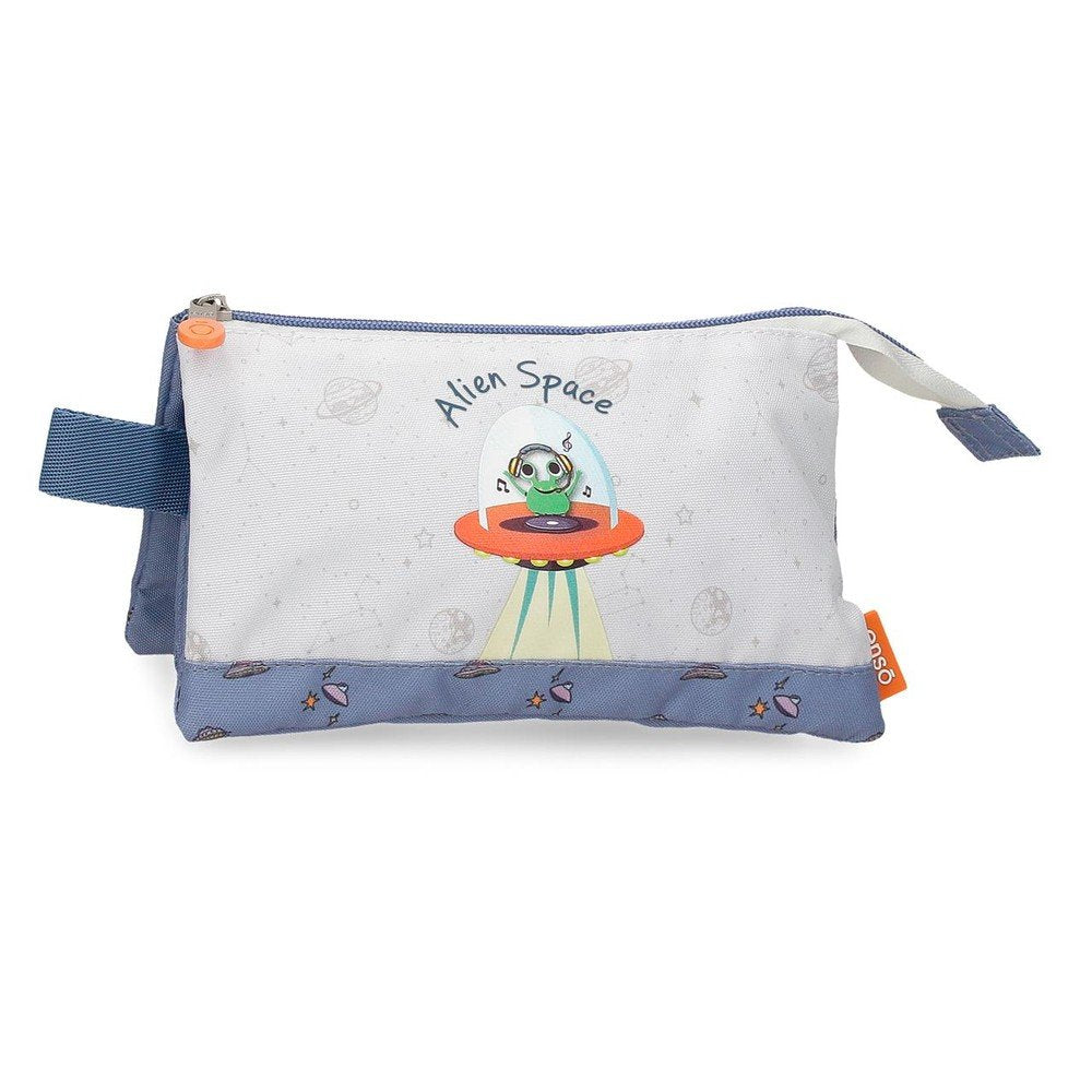 Estuche Enso Alien Space Tres Compartimentos Marca Enso