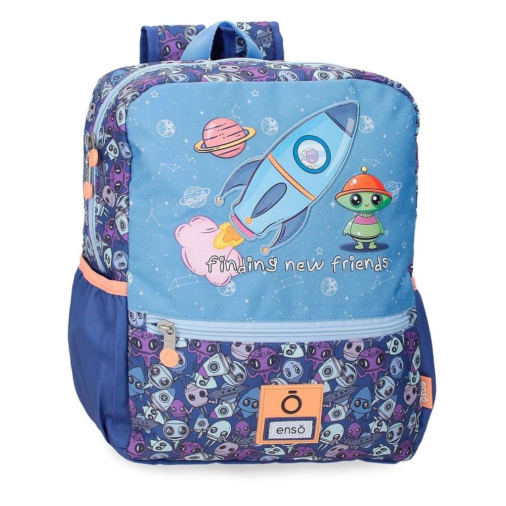 MOCHILA INFANTIL ENSO NEW FRIENDS AZUL 32 CM | ENSO Imagen principal del producto