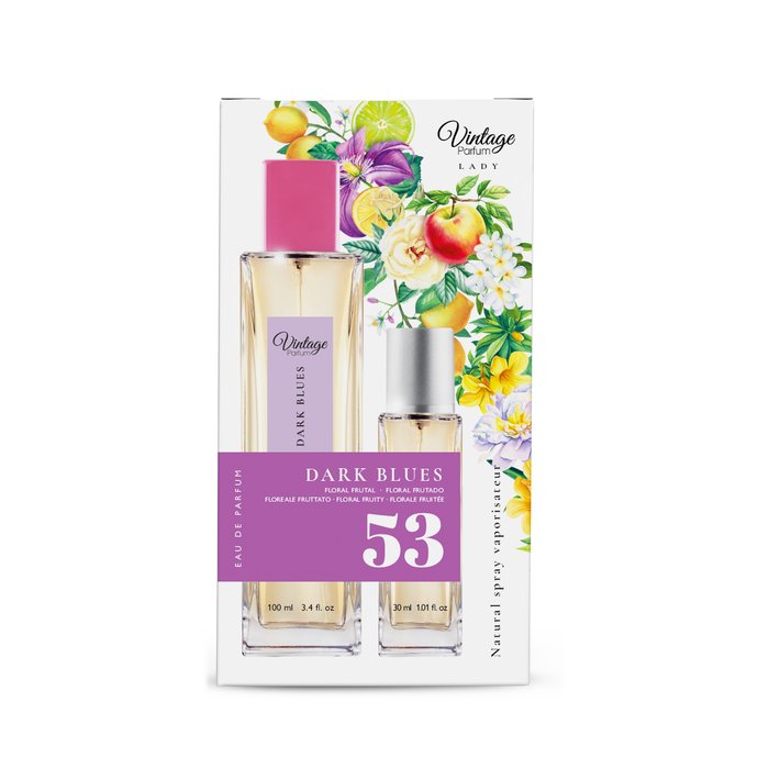 ESTUCHE AGUA DE PERFUME DARK BLUES Nº53 100ML+30ML | NATUAROMATIC GEL | 1 UNIDAD | 8435735301429 Imagen principal del producto