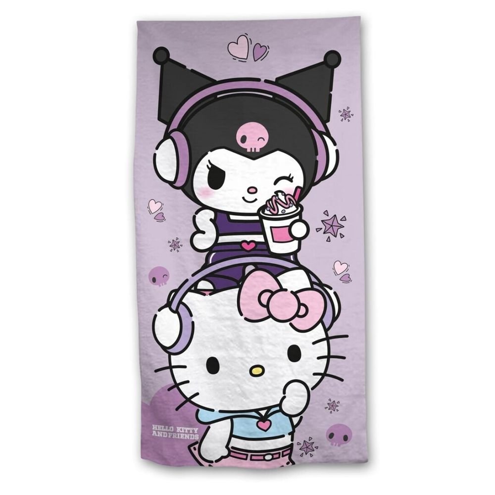 TOALLA PLAYA MICROFIBRA HELLO KITTY 70 X 140CM | NEW IMPORT SL | 1 UNIDAD | 8435746909812 Imagen principal del producto