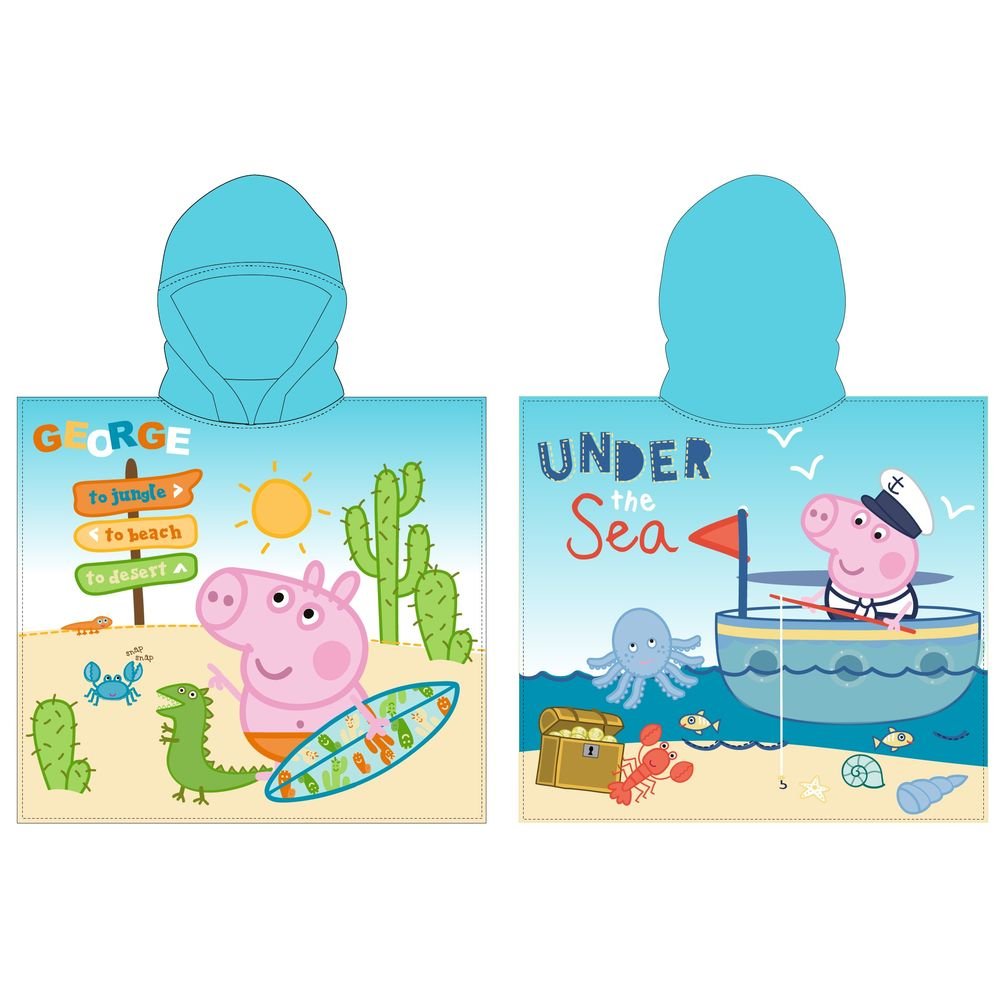 Poncho Playa Microfibra George Peppa Pig 55 x 110 Marca New Import SL Imagen principal del producto