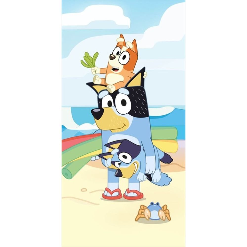 Toalla playa microfibra Bluey 70 x 140 cm cangrejo New Import SL