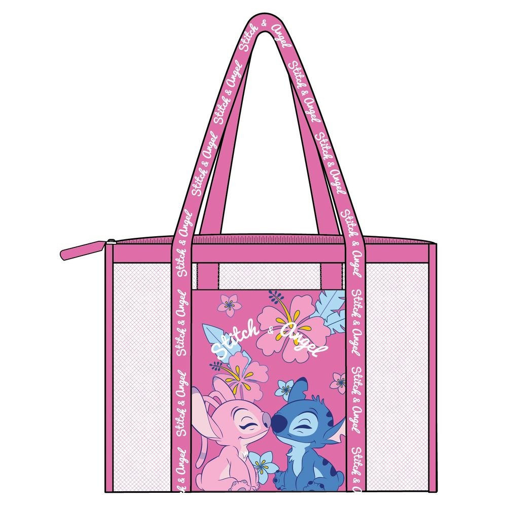 Bolsa de Playa Rejilla Angel & Stitch 41 x 39 x 19 cm Marca New Import SL