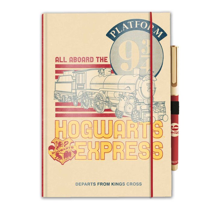 Cuaderno Premium A5 Bolígrafo Harry Potter Plataforma 9 3/4