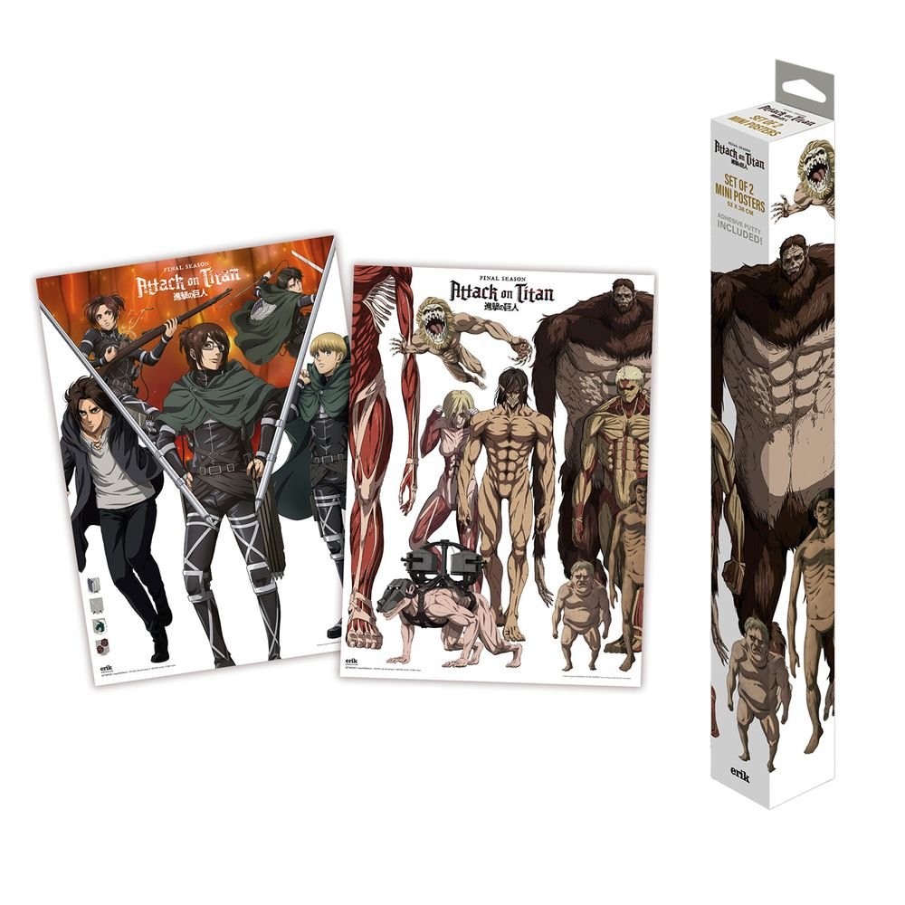 Set Miniposters Attack on Titan Grupo Erik Merchandising Imagen principal del producto