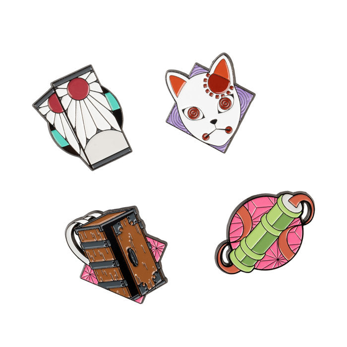 SET DE 4 PINS DEMON SLAYER | GRUPO ERIK ME | 1 UNIDAD | 8435747810018 Imagen principal del producto