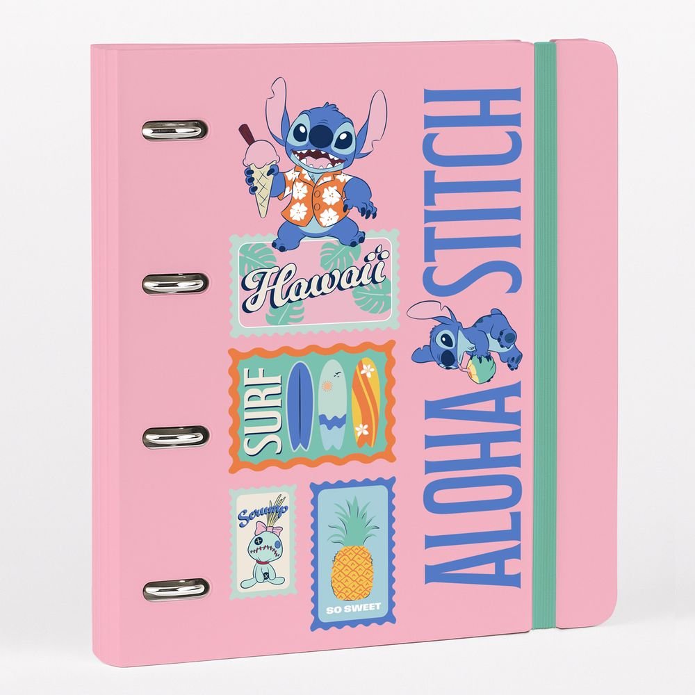 Carpeta 4 Anillas Polipropileno Disney Stitch Gran tamaño GRUPO ERIK MERCHANDISING
