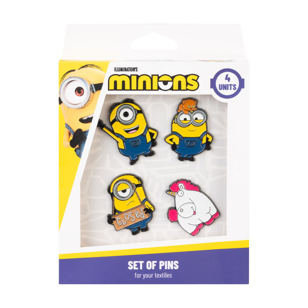 Set de 4 Pins Minions - Grupo Erik