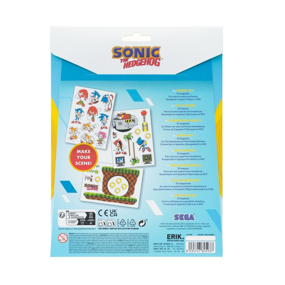 Set de imanes troquelados Sonic - Grupo Erik