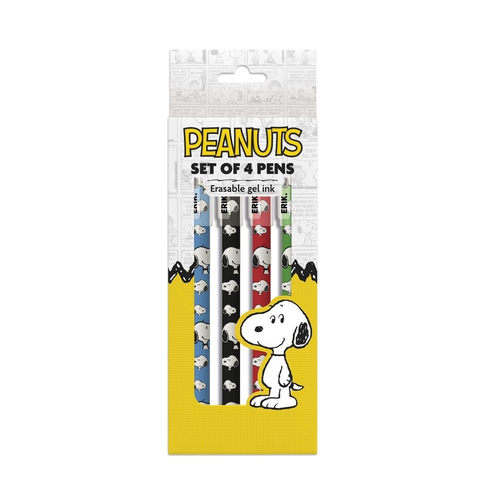 Set de bolígrafos borrables Snoopy - 4 unidades