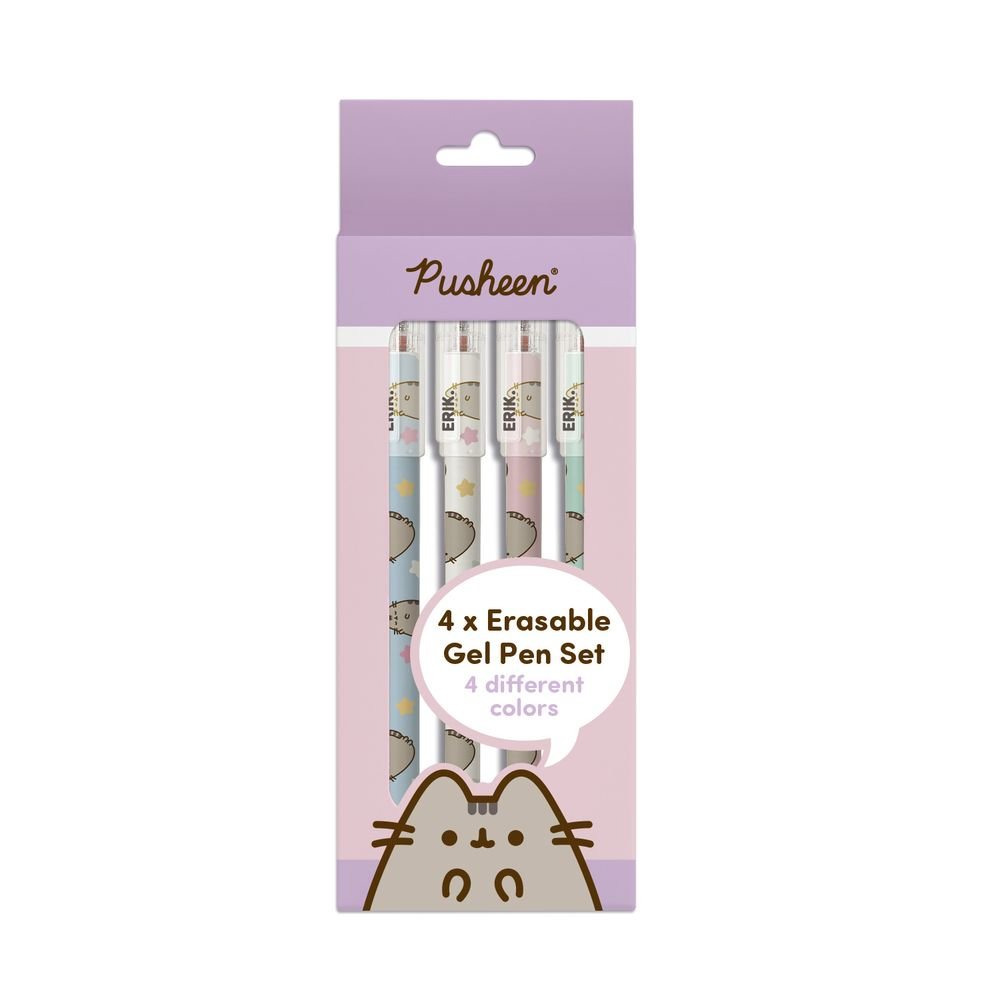Set de 4 bolígrafos borrables Pusheen Grupo Erik