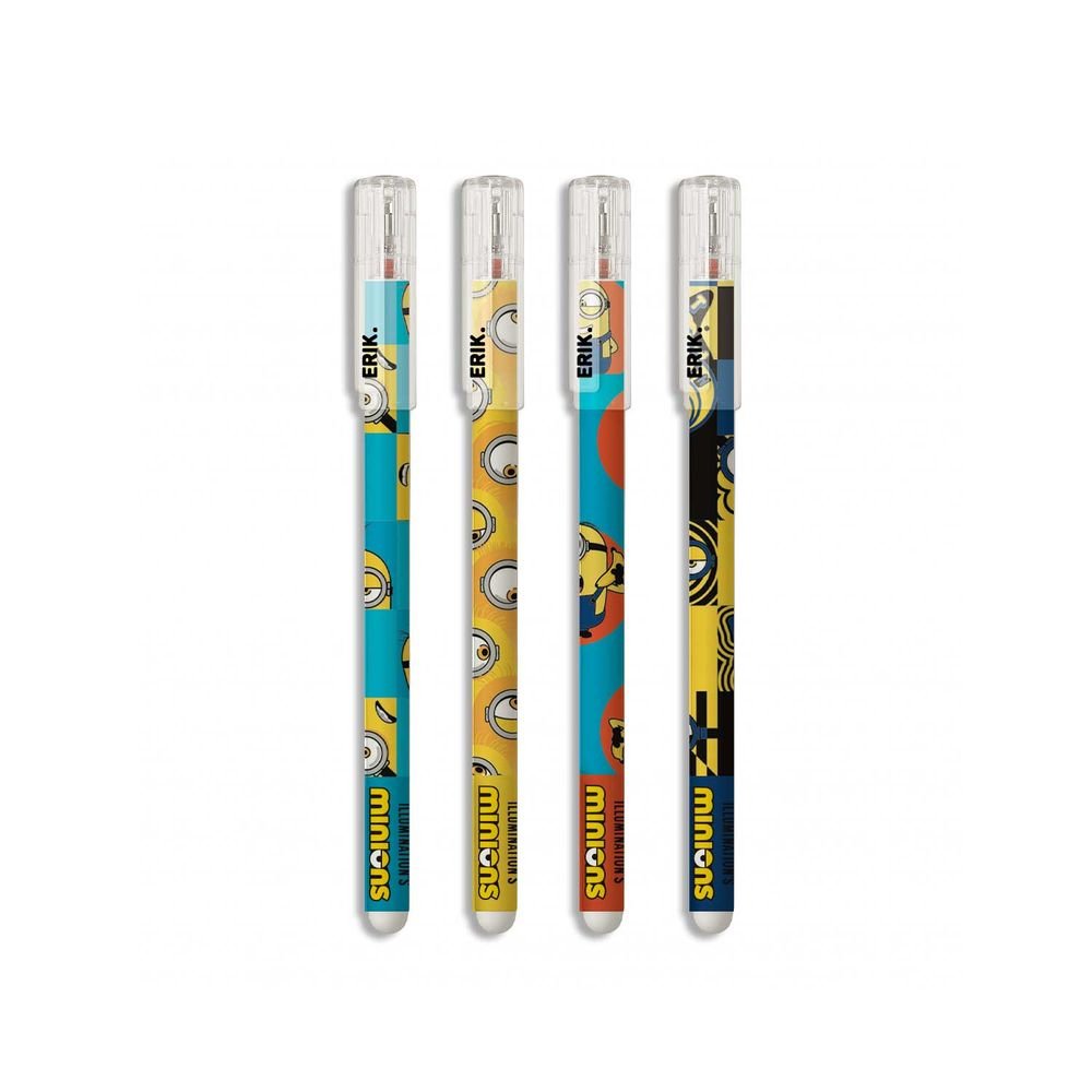 Set de bolígrafos borrables Minions - 4 colores