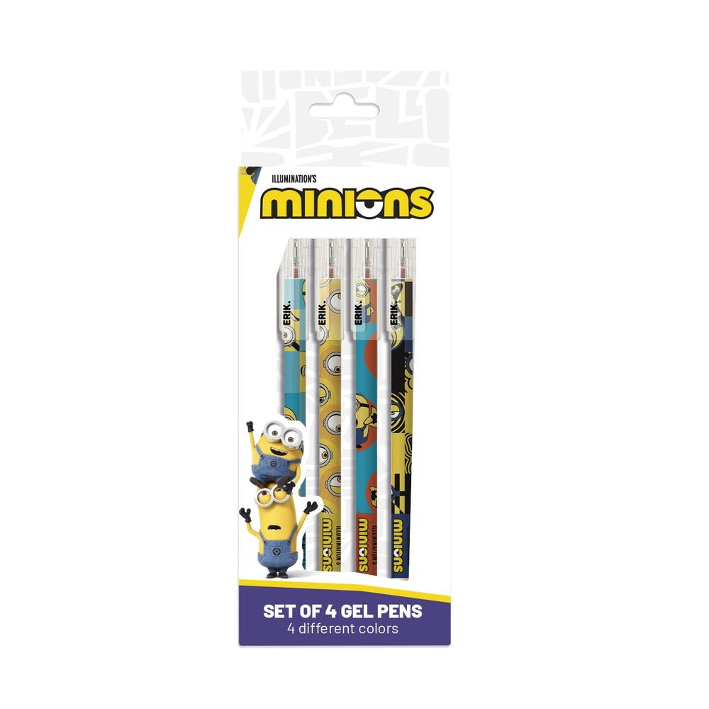 Set de bolígrafos borrables Minions - 4 colores