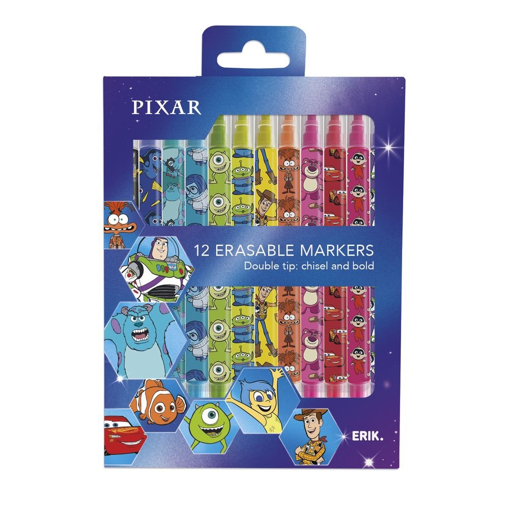 Set de 12 rotuladores borrables Disney Pixar