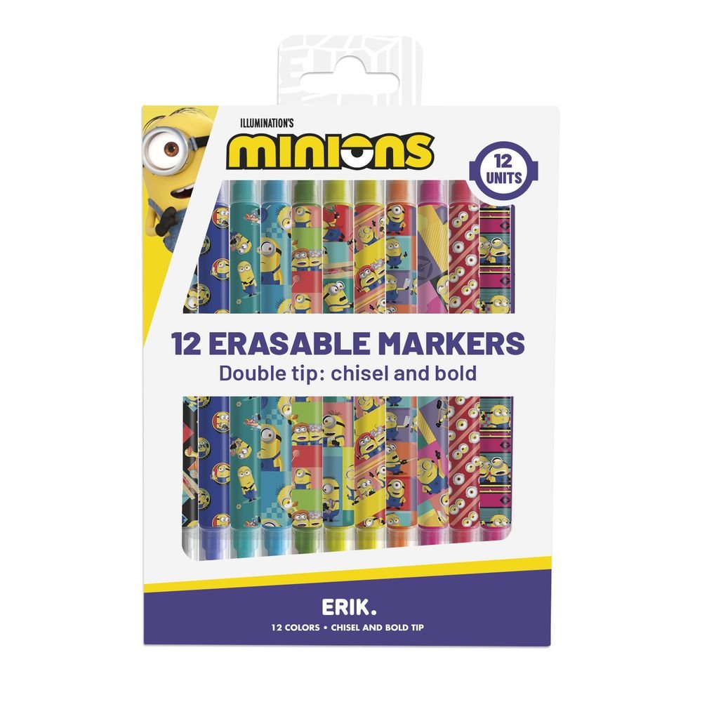 Set de 12 rotuladores borrables Minions