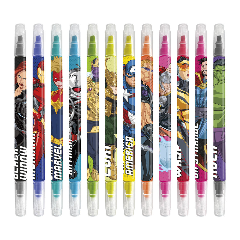 Set de 12 rotuladores borrables Marvel Vengadores
