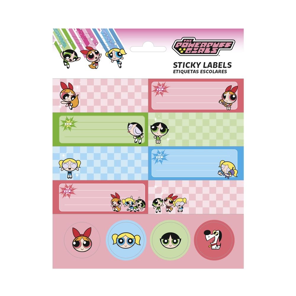 Etiquetas Escolares Las Supernenas - Pack 24 etiquetas (Pack 10 uds)