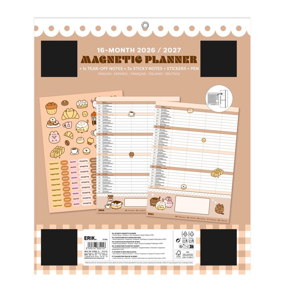 Planner con imán 2026/2027 Pusheen Grupo Erik