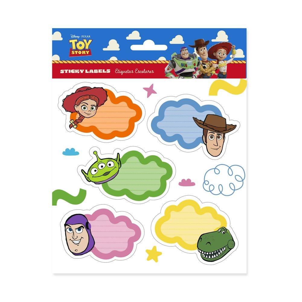 Etiquetas escolares Disney Toy Story, pack de 10