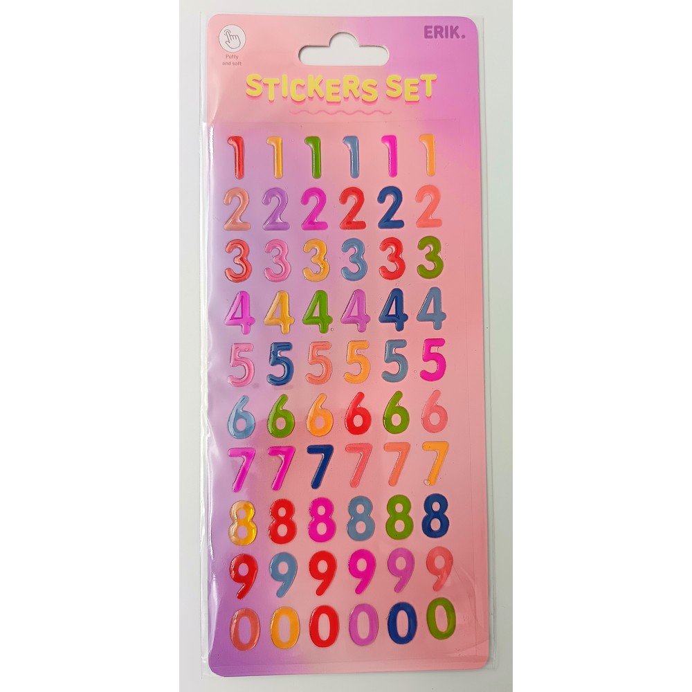 Pegatinas 3D esmaltadas números - Pack 10 unidades